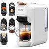CAFELFFE Macchina da caffè 5 in 1 MK606, brodo caldo/freddo, 19 bar, per Nec*, DG*, Kcup, ESE e polvere, modello Erp2, serbatoio 0,6 l, bianco