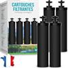 ORINKO® Cartouches Filtranti per Filtro a Gravità - Elementi Filtranti in Carbonio Attivo e Ceramica per Purificazione Acqua - Sostituzione Facile, Grande Capacità e Durata Lunga per Casa e Cucina