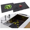 QINGZY 2 Pezzi Tappetino in PVC per Lavello da Cucina, Tappetini Proteggi | Lavandino Cucina a Drenaggio Rapido Tappetino Protettivo Antiscivolo Scolapiatti per Lavelli in Ceramica Acciaio Inossidabile