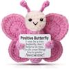 BDBFPAN Emotional Support, peluche a forma di farfalla all'uncinetto, rosa positiva per coppie, simpatico elemento decorativo per auto e scrivania