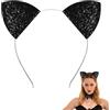 LUYANFX Fascia per Capellis con Orecchies di Gatto,Cerchietto per Capelli Con Orecchies,Cerchietti Capelli Orecchie,Gatto Fascia Capelli Copricapo per Halloween Carnevale Decorazioni,Mascherata Cosplay (B)