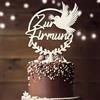 Luckeey Decorazione per torta cresima, topper per torta in legno, decorazione per la cresima, decorazione per ragazze