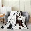 Castle Fairy Coperta in flanella stampata con mucca, per ragazzi, ragazze, bambini, super morbida e calda, in pile con stampa di tori, per letto in fattoria, idea regalo per adolescenti e donne (Queen 228,6 x
