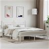 Hoodmeel Bianco 160x200 cm Giroletto con Testiera, Letto Singolo Ferro Battuto, Letto Matrimoniale Ferro Battuto, Letto in Ferro Battuto, in Metallo