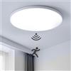 XINYASEE Plafoniera Led Soffitto, Plafoniera con Sensore di Movimento,Lampada a Soffitto Ultra Sottile Rotonda, per Corridoio, Garage, Ingresso, Bagno, Camera da Letto, Balcone (Bianco, 30W)