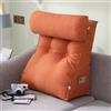 Generico Cuscino Da Lettura Regolabile In Lino Con Poggiatesta Rimovibile, Cuscino Schiena Per Adulti E Bambini, Supporto Lombare Cuscini per Schienale Per Sedia, Divano, Letto, Lavabile(60x55x30cm,Orange)