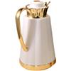 predolo Caraffa Termica per caffè isolata araba Bollitore Isolato Arabo Grande capacità Erogatore di Acqua Calda Urna Termica per Campeggio, Oro Bianco