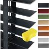 NRQCJM Tende Veneziane in Legno Su Misura per Interni Multicolore Tende Orizzontali Persiane Oscuranti per Finestra Soggiorno Cucina Camera 25 30 35 45 60 80 100 130 160cm Facili Da Montare(Nero)