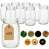 ART TWIST HOME Barattoli in Vetro 24x 900ml - Contenitori Resistenti e Versatili in Vetro Spesso - Ideali per Marmellate Miele Succhi Sottaceti Conserve Fatte in Casa e Dispensa