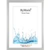 ByMoris Cornice per foto personalizzata 33 x 48 cm in Argento opaco con vetro acrilico antiriflesso, poster puzzle ritratto cornici in legno
