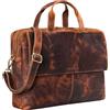 STILORD 'Jasper' Borsa da lavoro a tracolla uomo in vera pelle Ventiquattrore Vintage Cartella portadocumenti per PC 15,6 pollici in cuoio, Colore:kara - cognac