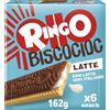 Pavesi Ringo Bisco Cioc Latte, Biscotto con Ripieno al Latte e Copertura di Cioccolato per Snack Dolce e Gustoso per la Merenda - Confezione da 6 Snacks - 162 g