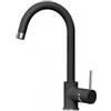 Plados PETRAMIX-44 Miscelatore cucina monocomando con canna tubolare modello PETRAMIX finitura 44 ULTRAMETAL NERO