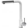 Plados VEMIXEXTL-N1 Miscelatore cucina monocomando con canna a 90° e doccia estraibile VEMIXEXTL finitura N1 nanoSTONE BIANCO LATTE