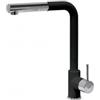 Plados VEMIXEXTL-N6 Miscelatore cucina monocomando con canna a 90° e doccia estraibile VEMIXEXTL finitura N6 nanoSTONE DEEP BLACK - NERO