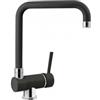 Plados NOVOMIX-70 Miscelatore cucina monocomando con canna pieghevole per sottofinestra modello NOVOMIX finitura 70 MICROULTRAGRANIT NERO MATT