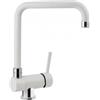 Plados NOVOMIX-98 Miscelatore cucina monocomando con canna pieghevole per sottofinestra modello NOVOMIX finitura 98 MICROULTRAGRANIT BIANCO