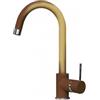 Plados PETRAMIX-66 Miscelatore cucina monocomando con canna tubolare modello PETRAMIX finitura 66 ULTRAQUARTZ TERRA DI FRANCIA