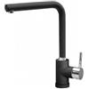Plados POLITEK20-44 Miscelatore cucina monocomando con canna a 90° modello POLITEK20 finitura 44 ULTRAMETAL NERO