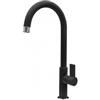 Plados SLIMFIX-70 Miscelatore cucina monocomando con corpo slim e canna a ponte modello SLIMFIX finitura 70 MICROULTRAGRANIT NERO MATT