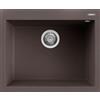 Elleci Quadra 110 LKQ11087 Lavello da Incasso 1 vasca Monovasca Sopratop 61 x 50 cm finitura Keratek Cocoa 87
