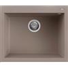 Elleci Quadra 110 LKQ11089 Lavello da Incasso 1 vasca Monovasca Sopratop 61 x 50 cm finitura Keratek Dove 89