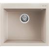 Elleci Quadra 105 LGQ10539 Lavello da Incasso 1 vasca Monovasca Sopratop 57 x 50 cm finitura Granitek Bianco Soft 39