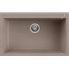 Elleci Quadra 130 LKQ13089 Lavello da Incasso 1 vasca Monovasca Sopratop 79 x 50 cm finitura Keratek Dove 89