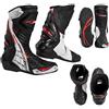 A-PRO SRL Stivali Omologati CE Moto Quad Motocross Touring Sport Bianco 39