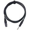 Pronomic XFJ-2.5 Cavo XLR a Jack (cavo microfono sbilanciato, lunghezza 2,5m, resistente ad acidi e oli, sgancio a vite) nero