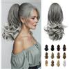 Sofeiyan Estensione coda di cavallo 33 cm Clip lunga coda di cavallo riccia in estensione dei capelli artiglio Parrucchino sintetico dall'aspetto naturale per le donne
