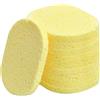 Granvoo 10 Pcs Spugnette Viso Pulizia, Spugna Lavaggio Viso, Struccante Detergente Riutilizzabile, Spugna Cosmetico in Cellulosa, Spugne Pads per Esfoliazione Pulizia Profonda, Non Irritanti (Giallo)