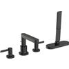 hansgrohe Finoris rubinetto bordo vasca, miscelatore a due comandi, 76444340, Finoris nero cromato spazzolato [Rubinetteria Bagno > Rubinetteria Vasca]