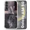 Cokitec Cover rinforzata per Samsung Galaxy A56 5G Animal Cat Reflet