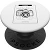 Funny Quotes, Cool Statements & Graphics Fotocamera - Il mio cuore batte analogico (grafica retro) PopSockets PopGrip Adesivo