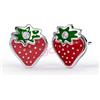 Orecchini Fragola With Swarovski 1 Paio
