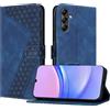 YIRRANZD Custodia per Samsung Galaxy A15 4G/5G, Cover a Libro in Pelle PU con Slot Cart e Silicone TPU Bumper, Flip Caso Portafoglio Cover per Samsung A15 4G/5G (Blu)