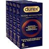 Durex Preservativi Nude Sensation Premium No Latex Alta Sensibilità Senza Lattice Anallergici Forma Classica Spessore Ultra Sottile Plus con Vestibilità Regular - 24 Profilattici