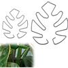 BOXOB 2pz Supporto Piante Monstera, 2 Dimensioni Ganci di Supporto per Steli di Piante Rampicanti Set di Morsetti in bambù a Guscio di Tartaruga per Una Crescita Rigogliosa delle Piante (Nero)