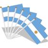 AhfuLife Argentina Bandiere Tenute a Mano, 15 Pz, Mini Bandiera Argentina 14x21 cm, con Palo Bianco 30 cm per Festa Nazionale, Coppa del Mondo, Decorazioni per Calcio e Feste Sportive