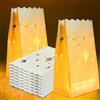 PPGGOPP Sacchetti di Luce di Carta 24Pcs Sacchetti Luminari,Sacchetti di Candela Sacchetti di Candela Resistenti,riutilizzabili,Sacchetti di Carta Decorazioni per Natale Matrimonio San Valentino