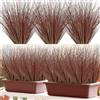 UXORSN 14 Pezzi Autunno Piante Artificiali da Esterno 50 cm Erba Finta All'aperto Arbusti Finte Erba di Grano Pianta Artificiale per Giardino Ufficio Domestica Decorazione di Autunno, Rosso