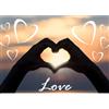 BOWETILE 5D Cuore DIY Diamond Painting Kit Completo, Kit Completo Tramonto sulla Spiaggia Diamond Painting Per Adulti, Amore Diamant Painting Per Adulti, Decorazioni Per Casa 40x30 cm
