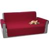 Comart - Copridivano Majestic - Copri Divano con Braccioli - Telo Trapuntato - Reversibile - Antigraffio - per Cani e Gatti - Lavabile in Lavatrice - Antiscivolo - Bordeaux - Divano 3 Posti