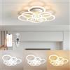 Tnight Lampadari Moderni Led,9 Anelli 120W Ø73cm Acrilico Dimmerabile Plafoniera LED Soffitto con Telecomando App,2700K-7000K,10800LM Lampadario per Soggiorno Camera da Letto Cucina Ufficio