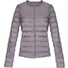 QCBH Piumino trapuntato da donna Piumino corto da donna leggero in piumino d'anatra bianco caldo sottile senza collo