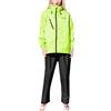 KBOPLEMQ Giacca impermeabile da donna, tuta antipioggia con chiusura lampo, pantaloni antipioggia antivento, giacca per attività all'aria aperta, alpinismo, arrampicata, sport, tuta impermeabile, O