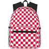 Yyoretp Unisex Casual Rosso A Quadri Bianchi Stampa Oxford Zaino Escursionismo Zaino Viaggi Outdoor Shouder Bag