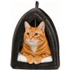 Ved Cuccia Gatto Interno - Cuccia per Gatti e Gatti da Esterno, Casetta Igloo Calda e Morbida per Gatti e Cani, Letto Invernale per Gatti, Cuccia Chiusa per Interno ed Esterno