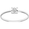 Naava Anello da Donna in Oro Bianco 9K con Diamante 0.01ct, Misura 12